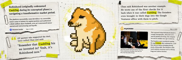 CashDog conspiracy board — Robinhood was originally codenamed CashDog